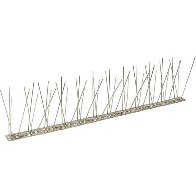 Symple Stuff 2-Row Stainless Steel Bird & Pigeon Spikes Set Of 20 10 M (11.5cm H X 2.5cm W X 2.5cm D)