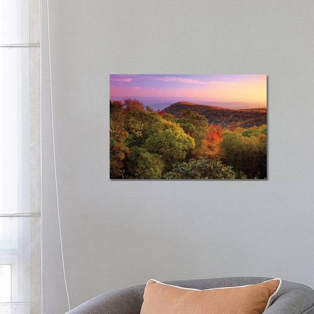 Blue Ridge Mountains With Deciduous Forests In Autumn, North Carolina by Tim Fitzharris - Gallery-Wrapped Canvas GiclÃ©e on Canvas (45.72cm H x 66.04cm W x 1.91cm D)