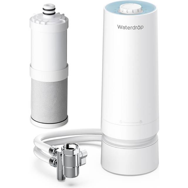 [Ultra Filtration] Waterdrop Countertop Water Filter  Filter Life Reminder  4000 Gallons  Reduces Heavy Metals  Bad Odor  and 99% Chlorine (1 Filter I