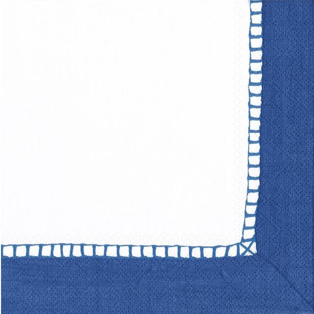 Entertaining with Caspari Cocktail Napkin  Linen Marine Blue  Box of 40