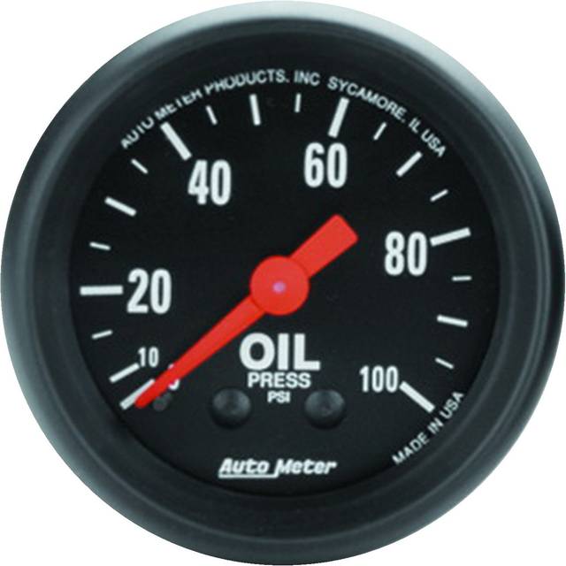Autometer 2604 Z-series Mechanical Oil Pressure Gauge