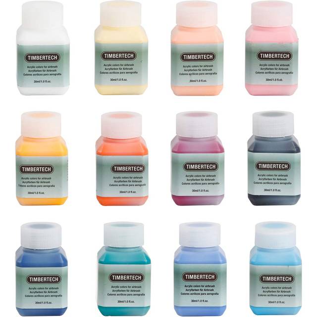 Timbertech Acrylic Paints-? 12 * 30ml Airbrush Paints Model Paint Air-Based Paint Set