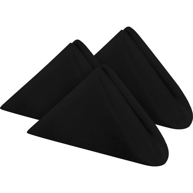 Utopia Home Black Cloth Napkins (12 Pack  18x18 Inches)  Ideal Dinner Napkins for Party  Wedding and Lunch/Dinner