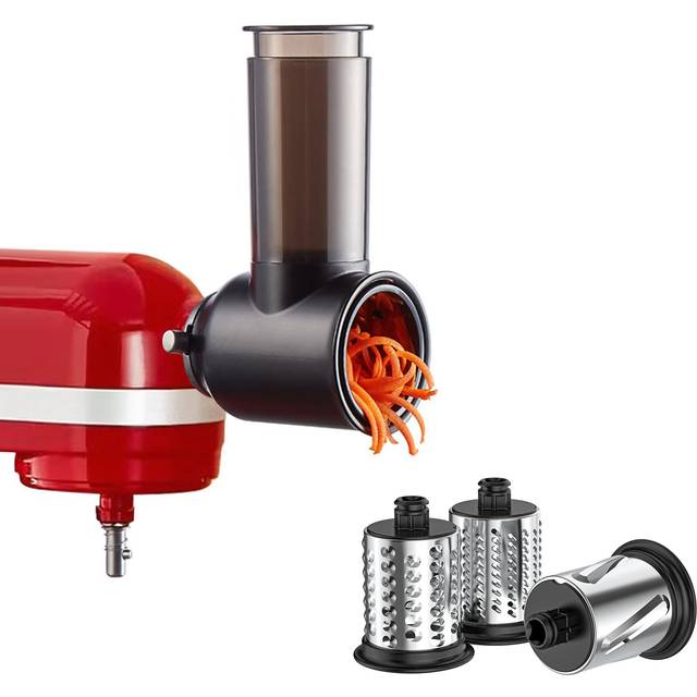 Slicer Shredder Attachments for KitchenAid Stand Mixer Cheese Grater Attachment for KitchenAid, Slicer Accessories with 3 Blades by InnoMoon