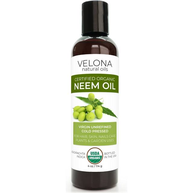 velona Neem Oil USDA certified Organic - 4 oz  100% Pure and Natural carrier Oil  Virgin  Unrefined  cold Pressed  Hair  Body and Skin care  Use Today