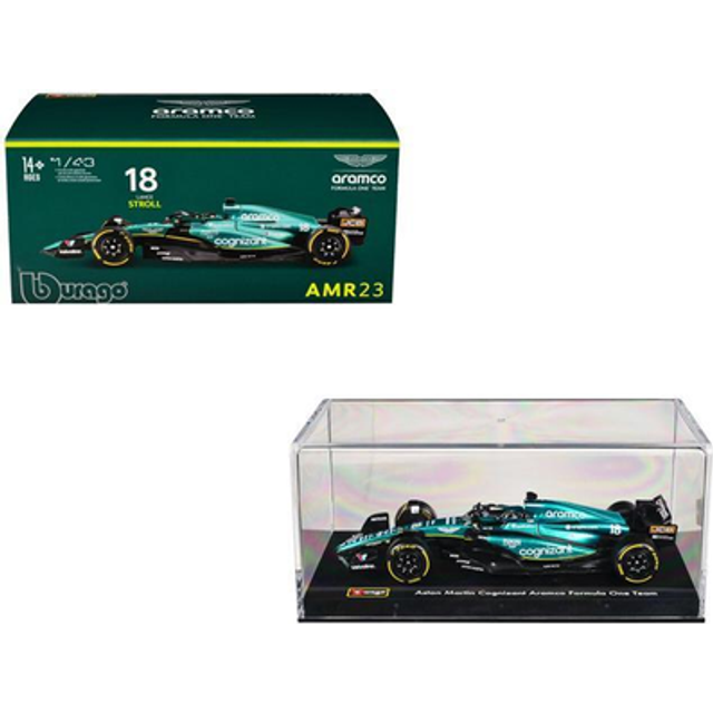 1:43 F1 Aston Martin 2023 Amr23 With Helmet Stroll