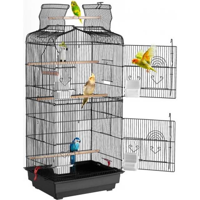 Vevor bird flight cage 39 in hanging metal parakeet cage for cockatiels parrot