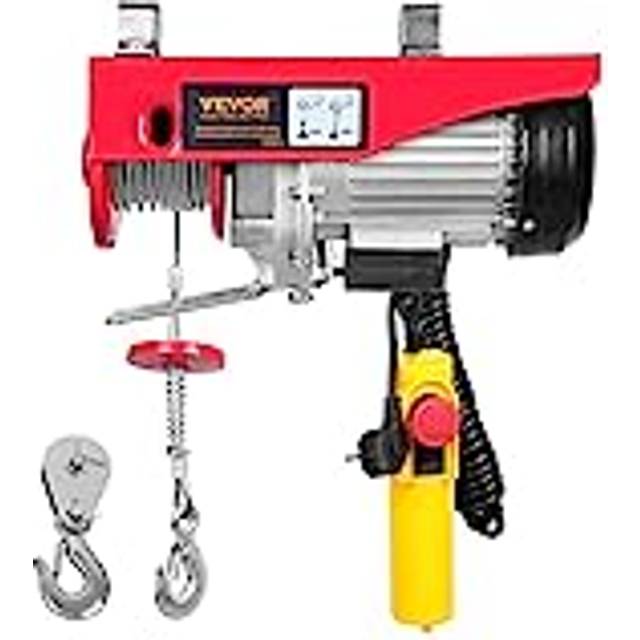 VEVOR elektrische Seilwinde 300kg bis 600kg Hubh&#xF6;he 12m Seilzug Motorwinde 1150W Kupfermotor Flaschenzug 10m/min Hubgeschwindigkeit Hebezug mit Kabelfernbedienung Seilhebezug Kettenzug