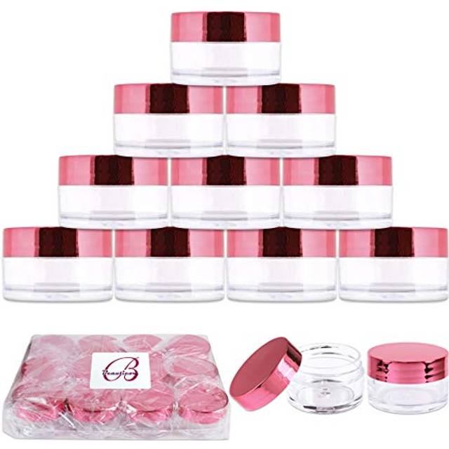 Beauticom 20g/20ml USA Acrylic Round Clear Jars with Lids for Lip Balm