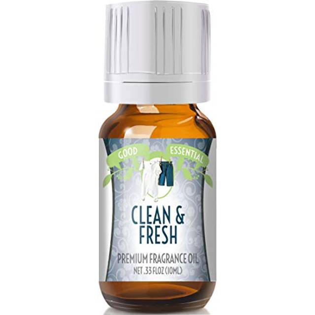Good Essential 10 ml Oils - Clean & Fresh Fragrance Oil - Home Essentials - Add to Air Fresheners for Home or Fresh Cotton Linen Spray - .33 fl oz  10