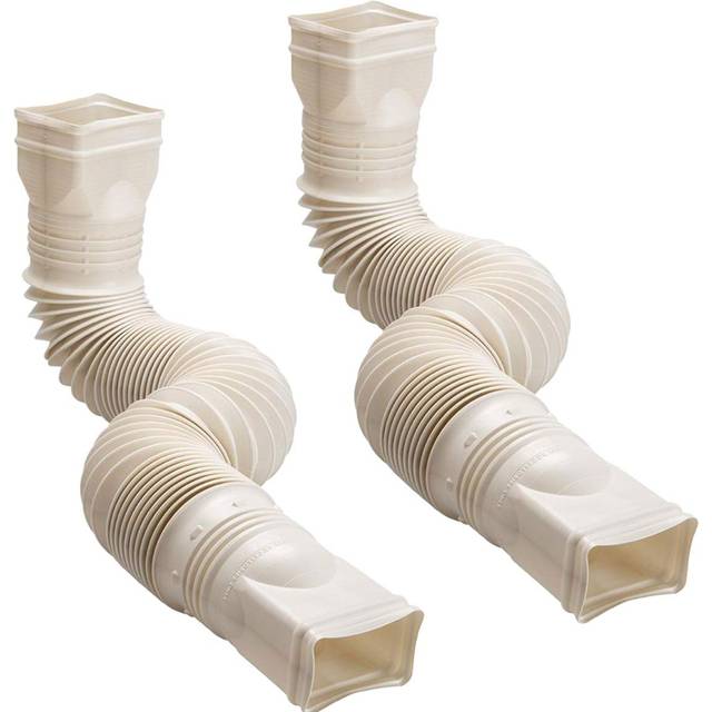 Amerimax 2-Pack Stone Flexible Downspout Extension gutter connector Rainwater Drainage