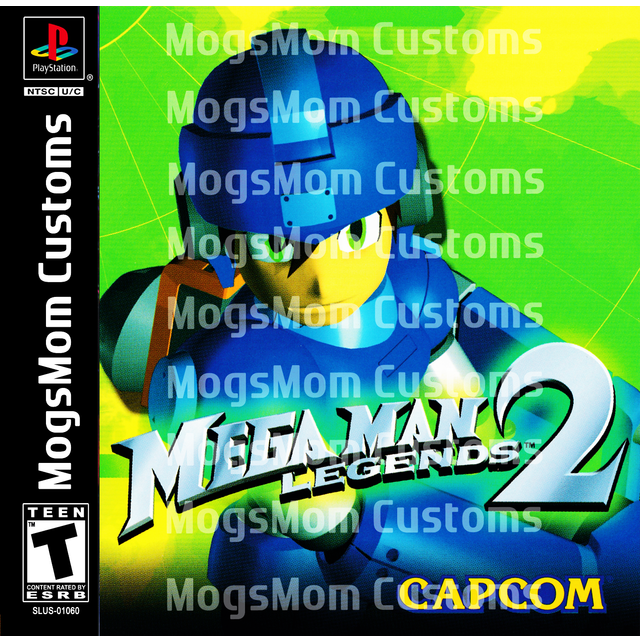 Mega man legends 2 ps1 custom box art case insert cover only