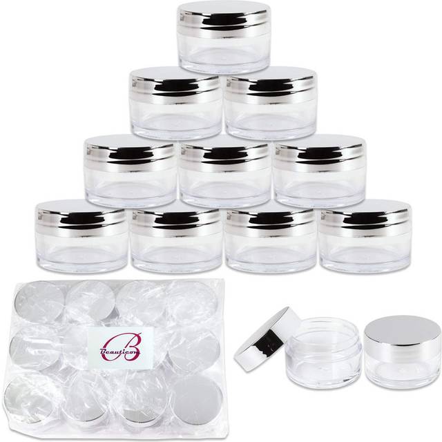 Beauticom 20g/20ml USA Acrylic Round Clear Jars with Lids for Lip Balm