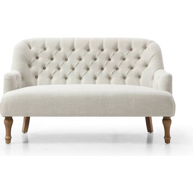 Abberville Wide Tufted - Cream (84cm H X 140cm W X 81cm D)