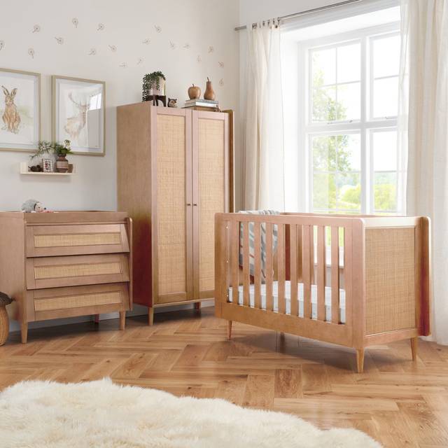 Tutti Bambini Japandi Mini 3pc Room Set - Light Oak (60 x 120 cm)