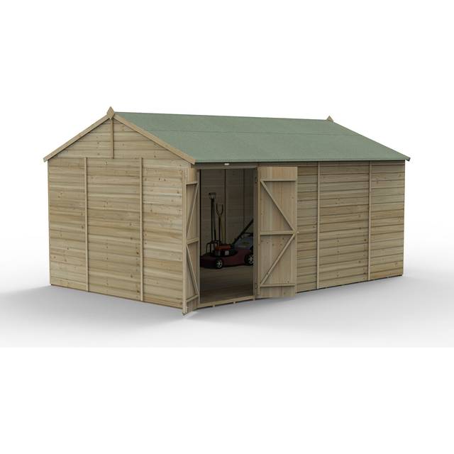 Beckwood 15x10 Reverse Apex Shed - Installation Included / With Base / 0