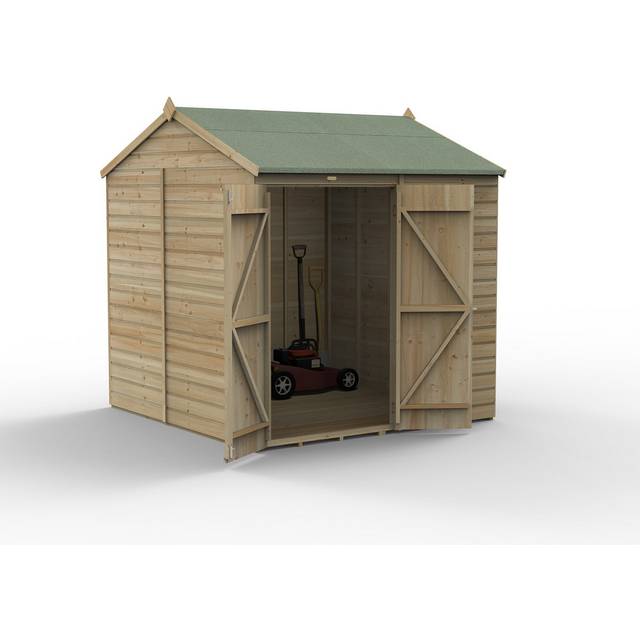 Forest Beckwood 7x7 Reverse Apex Shed - No Windows - Double Door (Installed)