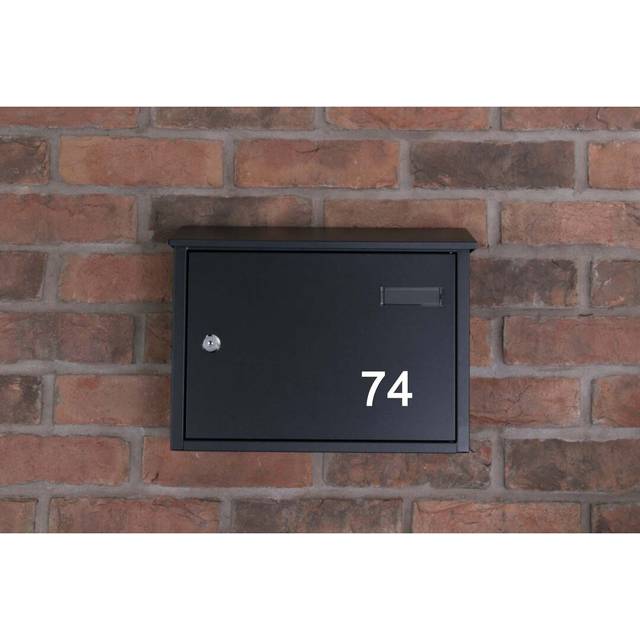 Guse Locking Wall Mounted Letter Box - Black (Medium)