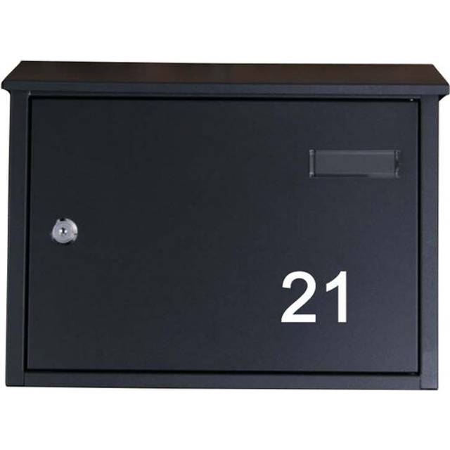 Guse Locking Wall Mounted Letter Box - Black (Medium)