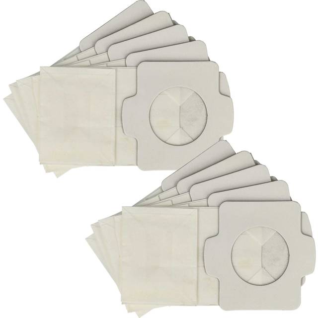 10x Vacuum Cleaner Bag compatible with Makita DCL182, DCL182Z, DCL182ZB, DCL182ZW, CL121DZX Vacuum Cleaner - Paper, 11.85 cm x 6 cm, light blue - Vhbw