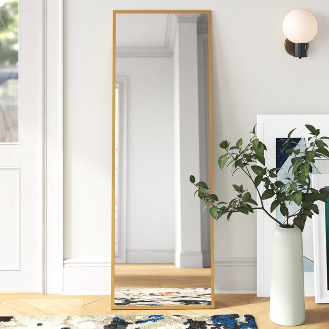 Coletti Magnifying Full Length Mirror - Gold (165.1cm H X 55.88cm W X 2.54cm D)
