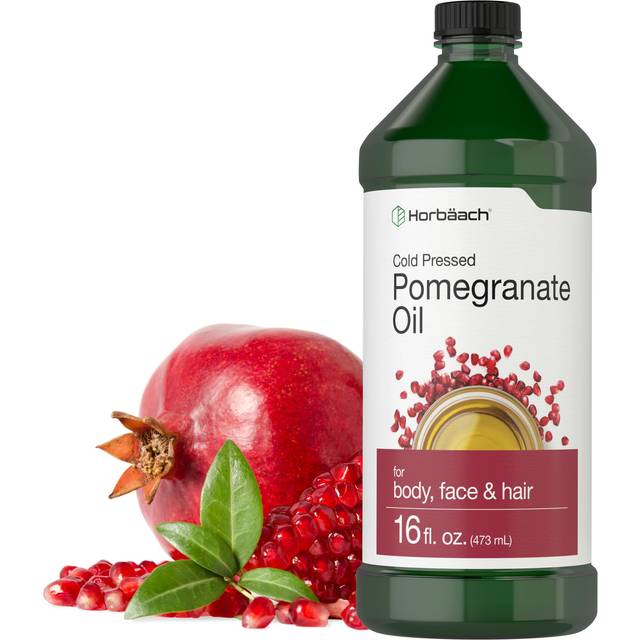 Horbach Pomegranate Seed Oil for Face  Skin  & Hair | 16 oz | Non Comedogenic & Cold Pressed | SLS & Paraben Free
