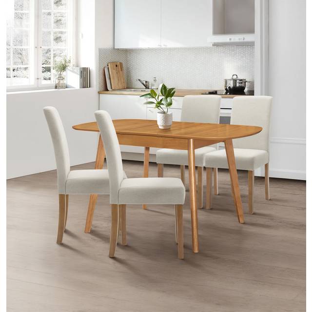Balani 4 - Person Butterfly Leaf Dining Set - Beige (4)