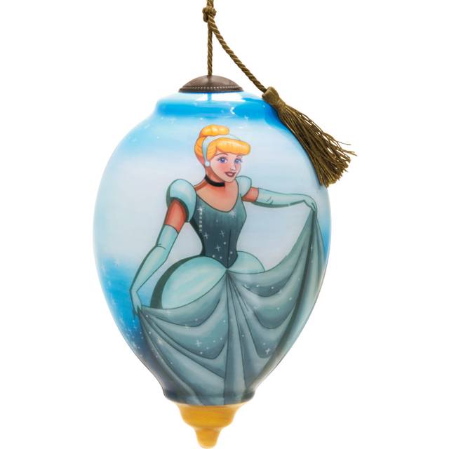 Hallmark Disney Princess Ne'Qwa Art Cinderella Christmas Ornament  Hand-Painted Glass