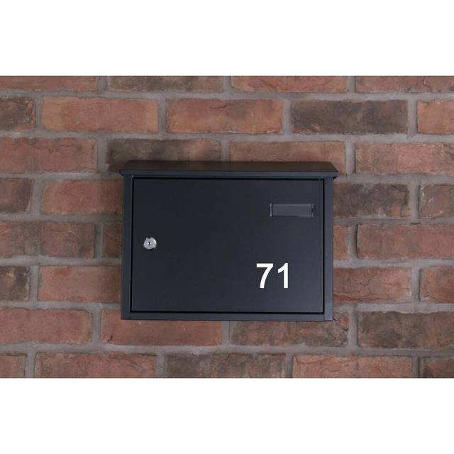 Guse Locking Wall Mounted Letter Box - Black (Medium)
