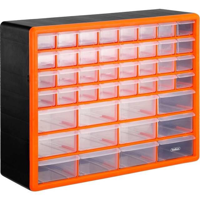 44 Multi Drawer Organiser for Small Parts - Orange - One Size
