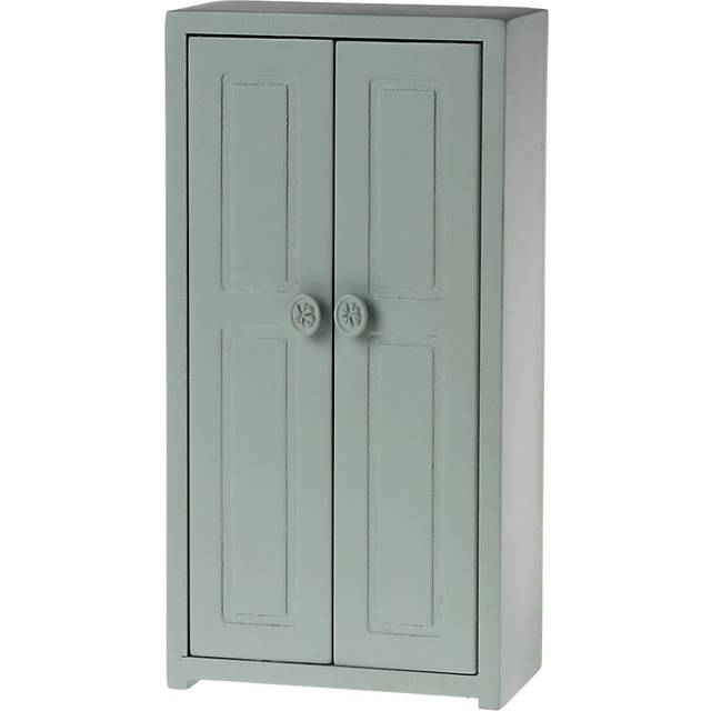 Maileg - Wooden Cabinet - Mouse - Tillbehör till dockor - Soft Blue - H14 x W7 x D4 cm