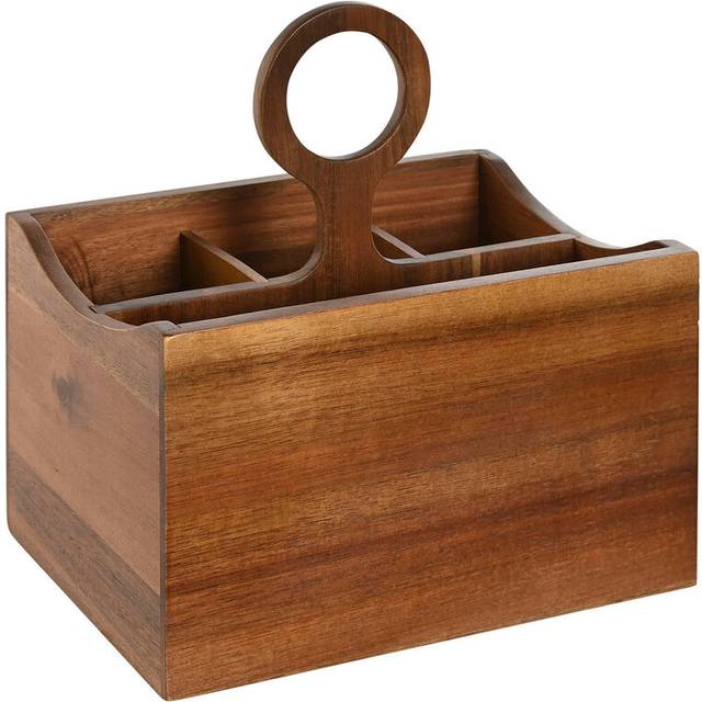 Bestickkorg Home ESPRIT Naturell Akaciaträ 21 x 14,5 x 22 cm