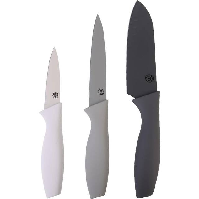 MasterChef Set of 3 Knife Set for Cooking, Non Stick Blades & Easy Grip