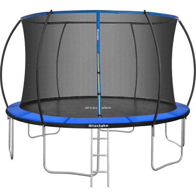 tectake Black and Blue Tear Resistant Trampoline 394 x 394cm