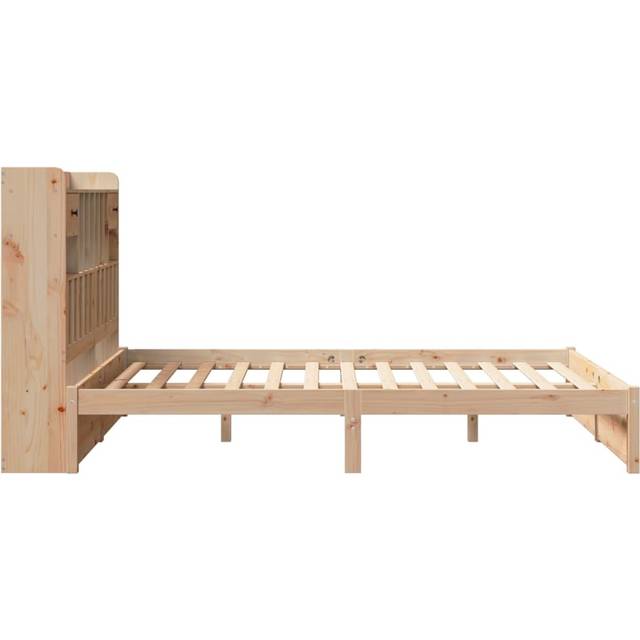 vidaXL Bookcase Bed without Mattress 160x200cm Solid Wood Pine - Brown