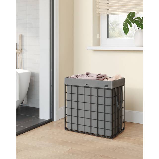 Laundry Hamper with Handles - Grey (58&#34; H x 58&#34; W x 33&#34; D)