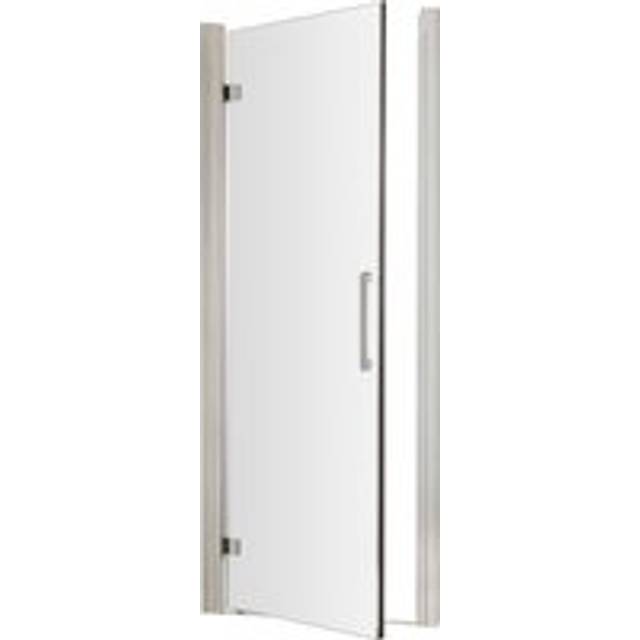 Sonic 8mm Toughened Safety Glass Hinged Shower Door & Bar Handle, Chrome, 900mm - Balterley