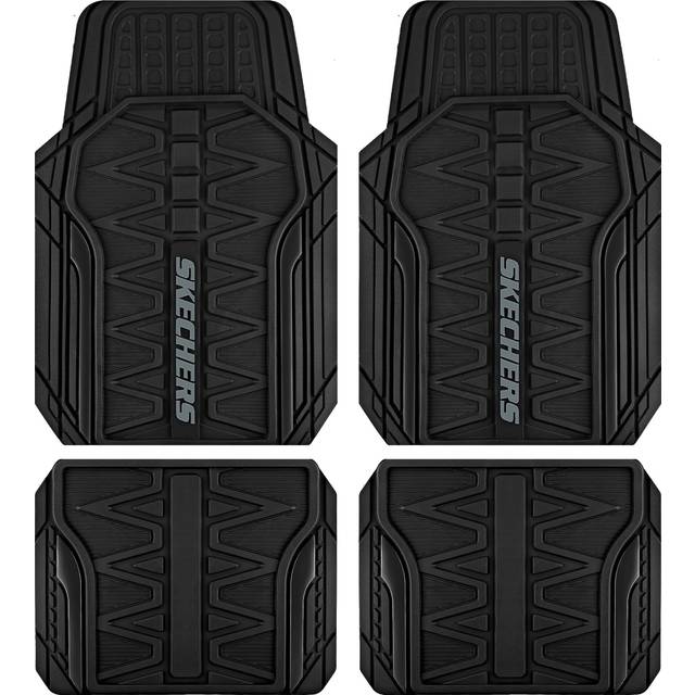 Skechers Car Floor Mats Heavy Duty Rubber Car Mats Full Set All WeatherFloor Mats Waterproof Trim to Fit Universal Floor Liner Car Accessories Automot