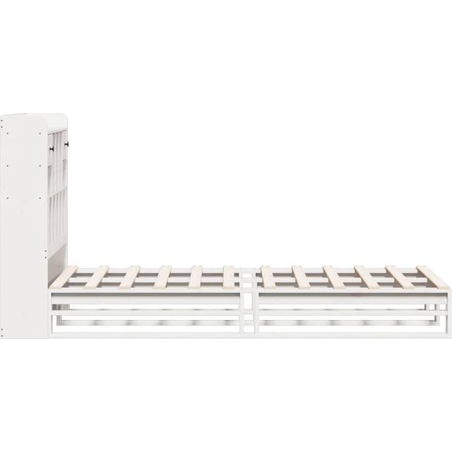 vidaXL Bookcase Bed without Mattress White 100x200 cm Solid Wood Pine