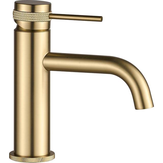 Bathroom faucet REA lungo grip low brush gold