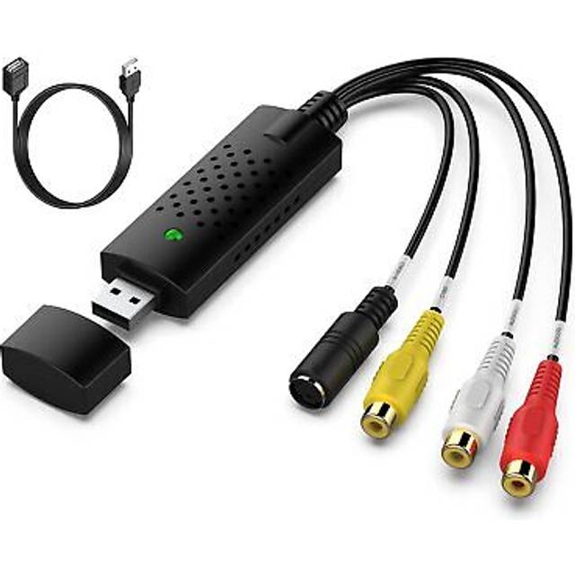 USB Video Capture,Video Capture Card,RCA to USB Video Converter,VHS Mini DV VCR Hi8 DVD to Digital Converter for PC TV, MAC Windows Vista Compatible