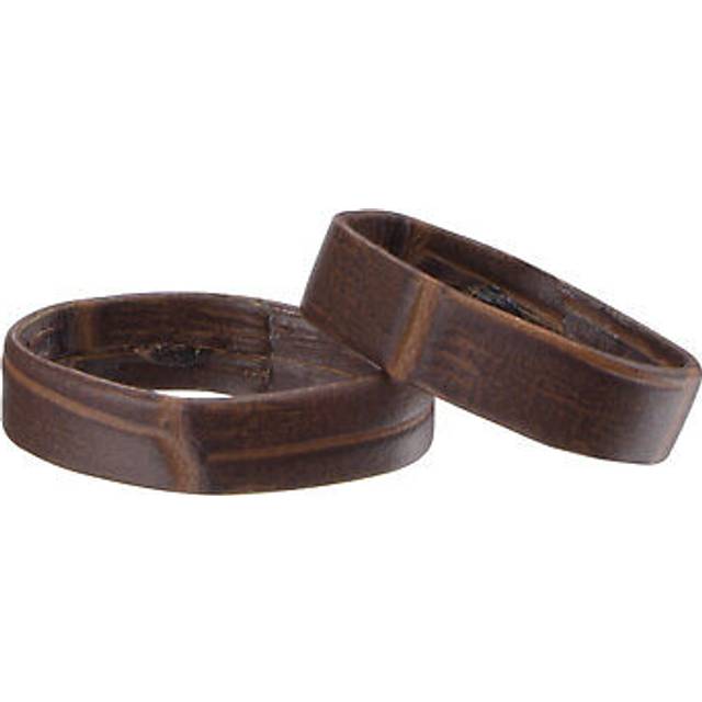 Pu leather loops retaining ring keeper for 20mm watch band, dark brown 2 pcs