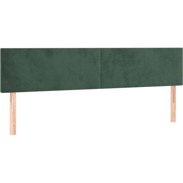 Sänggavel LED mörkgrön 180x5x78/88 cm sammet