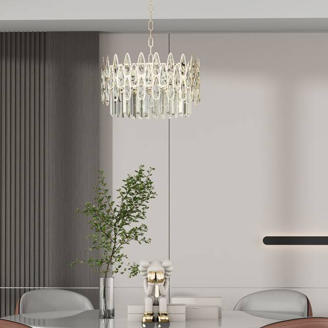 Canora Grey Bernardica Chandelier Luxury Ceiling Pendant Light Fixture 3 Colors Lighting Gold 10.63" H x 15.75" W x 15.75" D