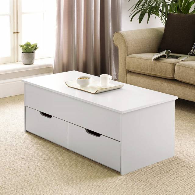 Casaleggio Lift Top Coffee Table with Storage - White