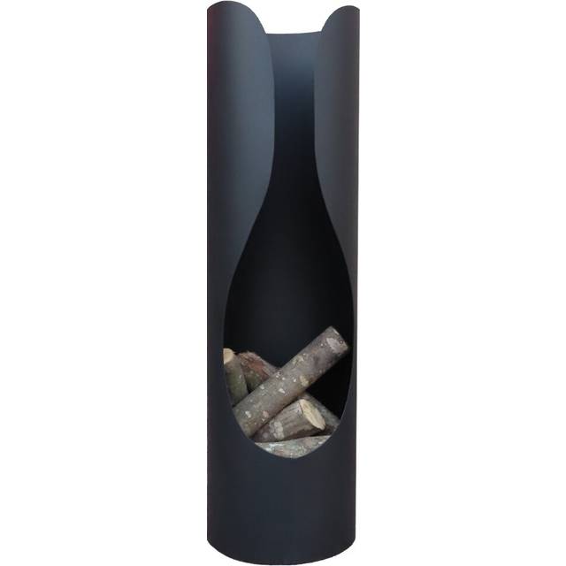 Brookridge 122Cm H x 35Cm W Steel Wood Burning Outdoor Chiminea - Black (122cm H X 35cm W X 35cm D)