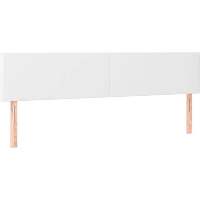 Sänggavel LED vit 180x5x78/88 cm konstläder