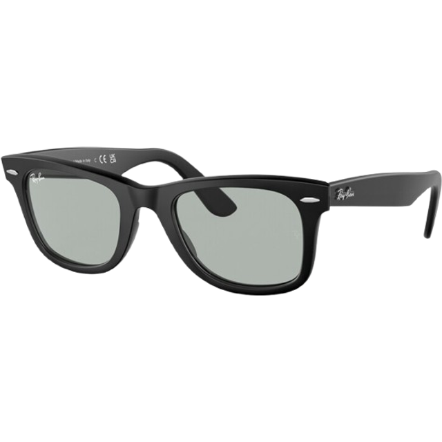 Ray-Ban RB2140F Wayfarer Asian Fit 601SR5 52 Svarta Solglasögon Män