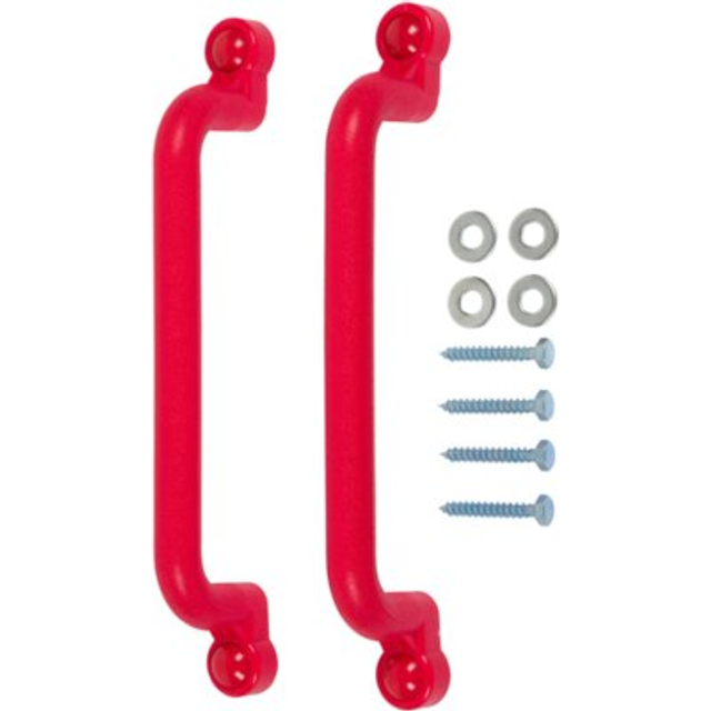 "Swing Set Stuff Playground Handles with SSS Logo Sticker, Red, 13"""