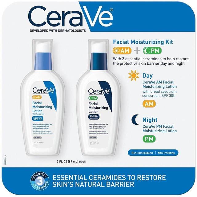 ceraVe Facial Moisturizing Lotion 3oz AMPM Bundle